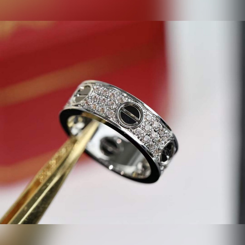 [原單對(duì)版] (配全套包裝) 卡地亞 Cartier 滿天星黑釘戒指 滿天星系