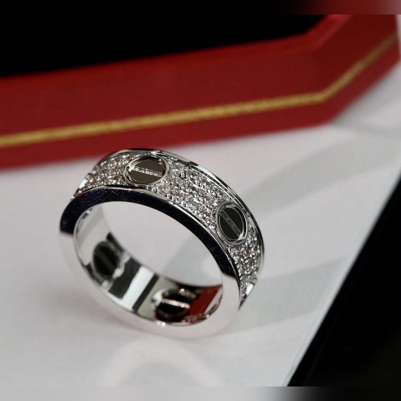 [原單對(duì)版] (配全套包裝) 卡地亞 Cartier 滿天星黑釘戒指 滿天星系