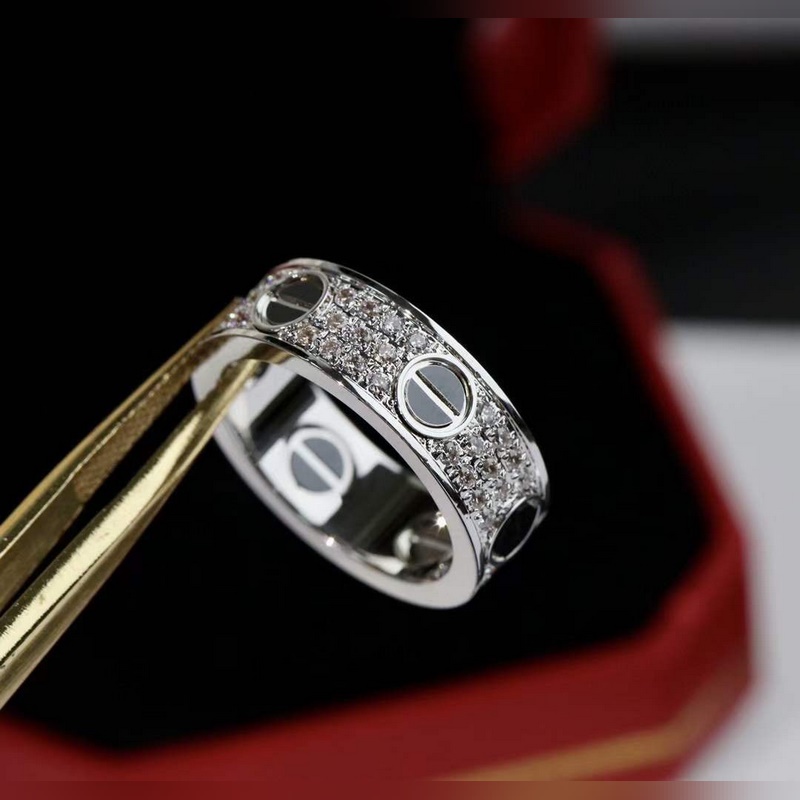 [原單對(duì)版] (配全套包裝) 卡地亞 Cartier 滿天星黑釘戒指 滿天星系