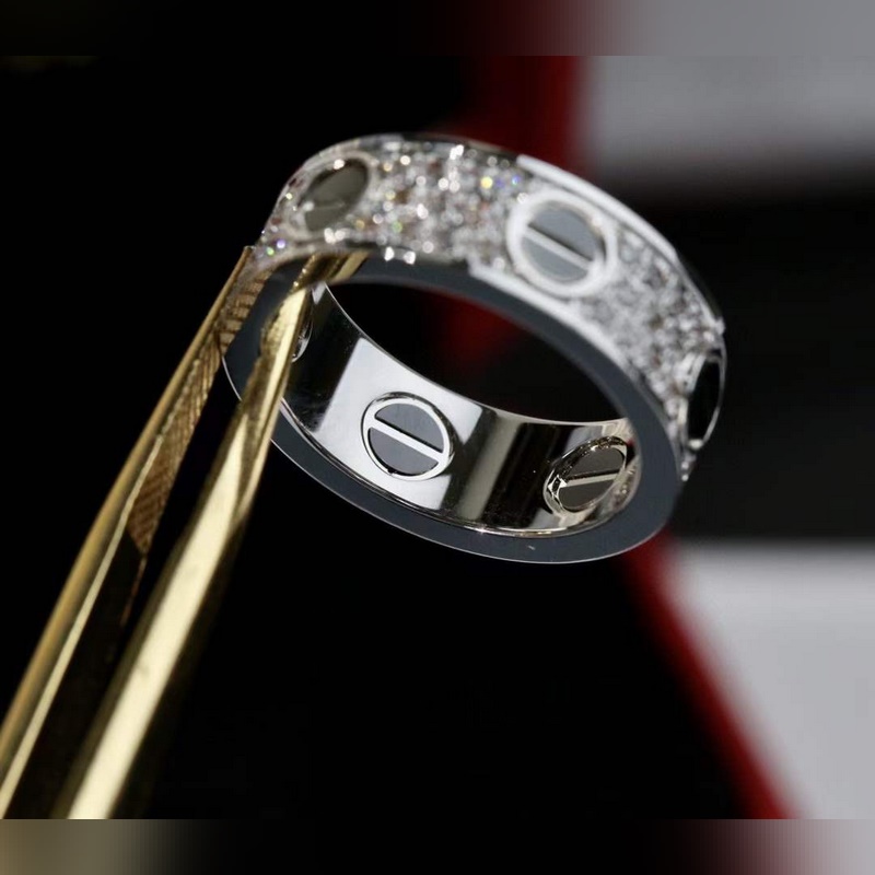 [原單對(duì)版] (配全套包裝) 卡地亞 Cartier 滿天星黑釘戒指 滿天星系