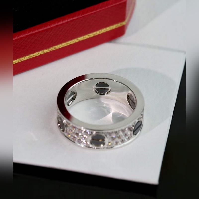 [原單對(duì)版] (配全套包裝) 卡地亞 Cartier 滿天星黑釘戒指 滿天星系