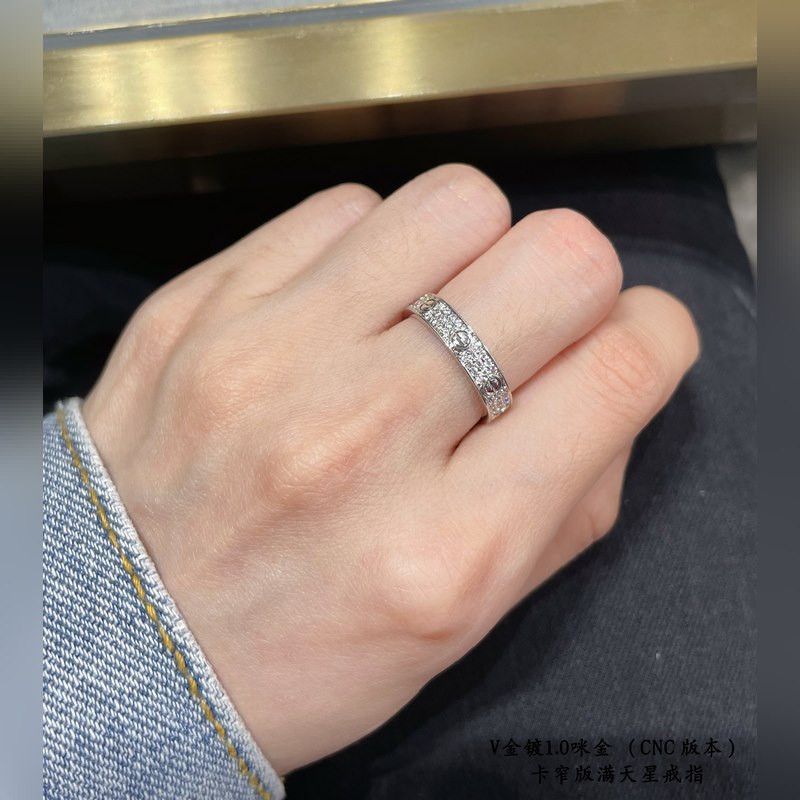 [原單對版] (配全套包裝) 卡地亞 Cartier窄版滿天星二代CNC手鑲鑽