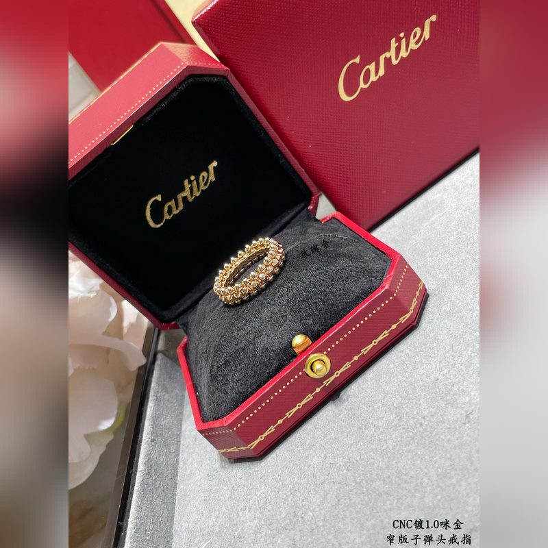 [原單對(duì)版] (配全套包裝) 卡地亞 CartierCNC窄版子彈頭戒指 最受