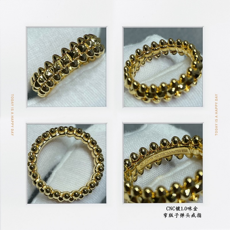 [原單對版] (配全套包裝) 卡地亞 CartierCNC窄版子彈頭戒指 最受