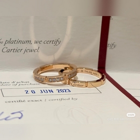 [原單對版] (配全套包裝) 新款卡地亞 Cartier滿鑽戒指 情侶對戒 情