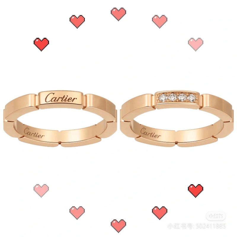 [原單對(duì)版] (配全套包裝) 新款卡地亞 Cartier滿鑽戒指 情侶對(duì)戒 情