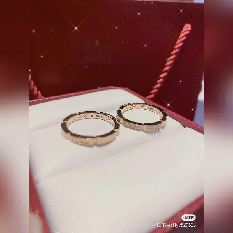 [原單對(duì)版] (配全套包裝) 新款卡地亞 Cartier滿鑽戒指 情侶對(duì)戒 情
