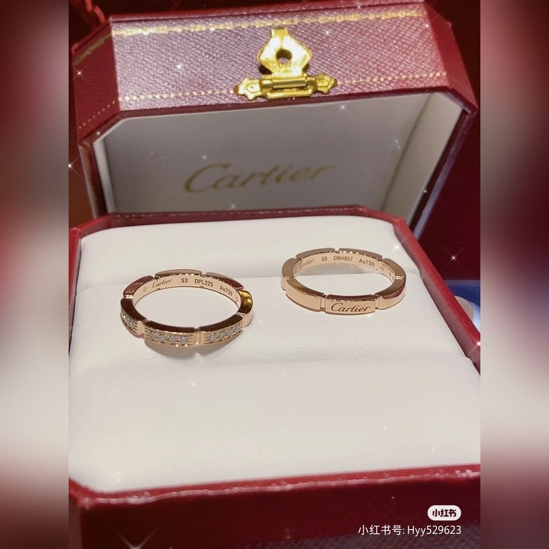 [原單對(duì)版] (配全套包裝) 新款卡地亞 Cartier滿鑽戒指 情侶對(duì)戒 情