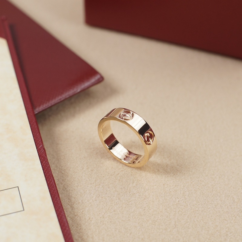 [原單對版] (配全套包裝) [卡地亞 Cartier寬版無鑽love戒指]