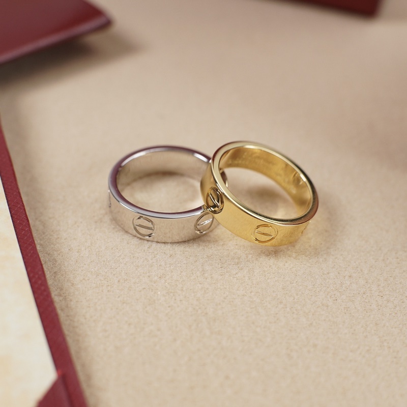 [原單對版] (配全套包裝) [卡地亞 Cartier寬版無鑽love戒指]