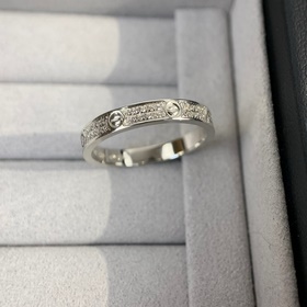 [原單對版] (配全套包裝) 卡地亞 Cartier窄版滿天星戒指