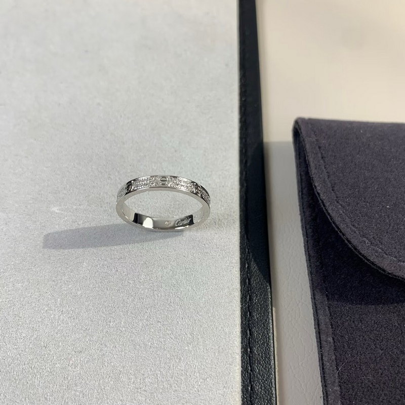 [原單對(duì)版] (配全套包裝) 卡地亞 Cartier窄版滿天星戒指