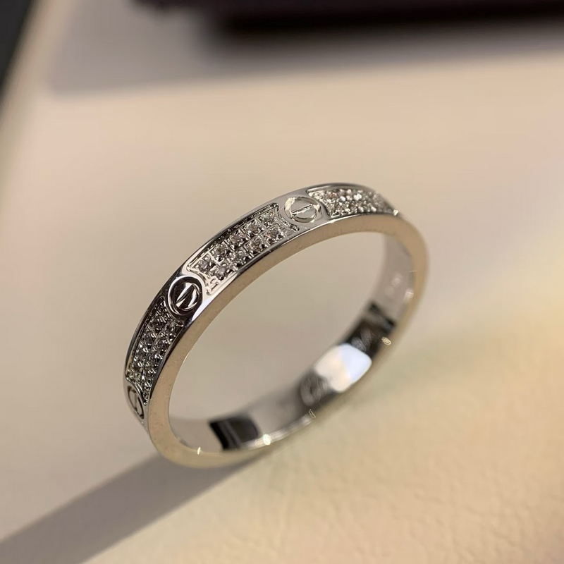 [原單對(duì)版] (配全套包裝) 卡地亞 Cartier窄版滿天星戒指