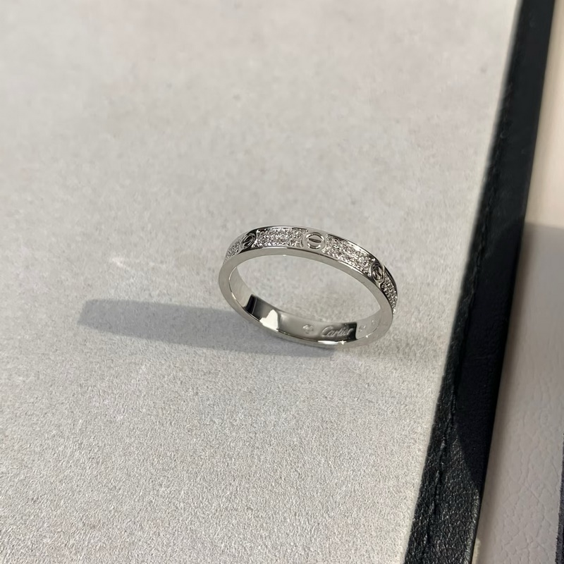 [原單對(duì)版] (配全套包裝) 卡地亞 Cartier窄版滿天星戒指