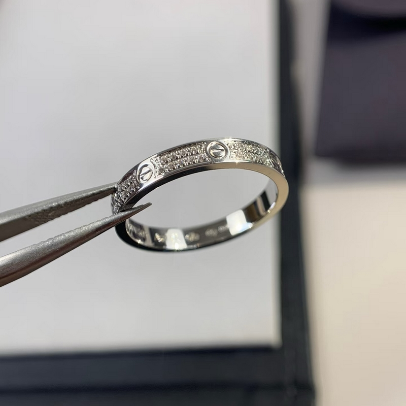 [原單對(duì)版] (配全套包裝) 卡地亞 Cartier窄版滿天星戒指