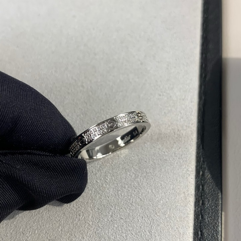 [原單對(duì)版] (配全套包裝) 卡地亞 Cartier窄版滿天星戒指