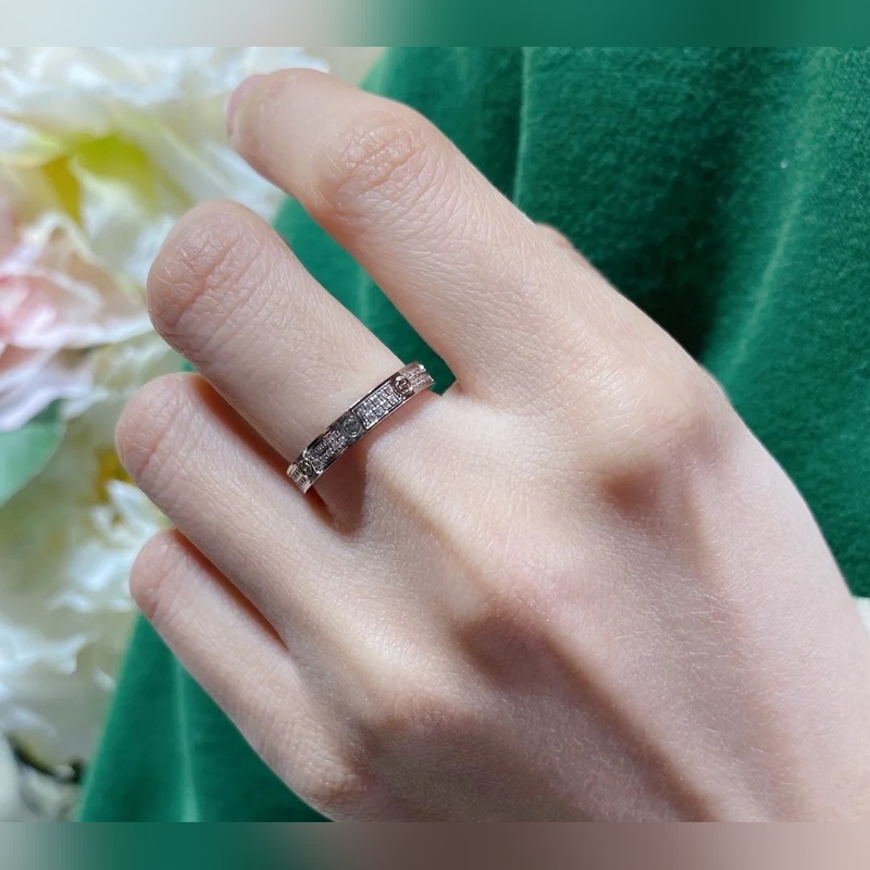 [原單對(duì)版] (配全套包裝) 卡地亞 Cartier窄版滿天星戒指