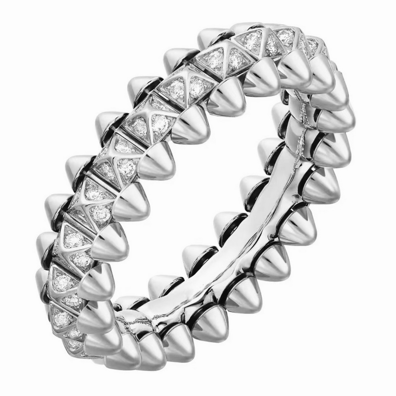 (配全套包裝) 卡地亞 Cartier鉚釘 子彈頭帶鑽戒指 最受歡迎的一 非常個