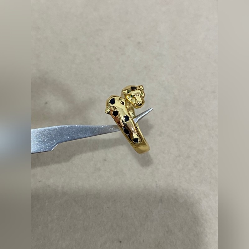 卡地亞 Cartier雙頭豹子戒指