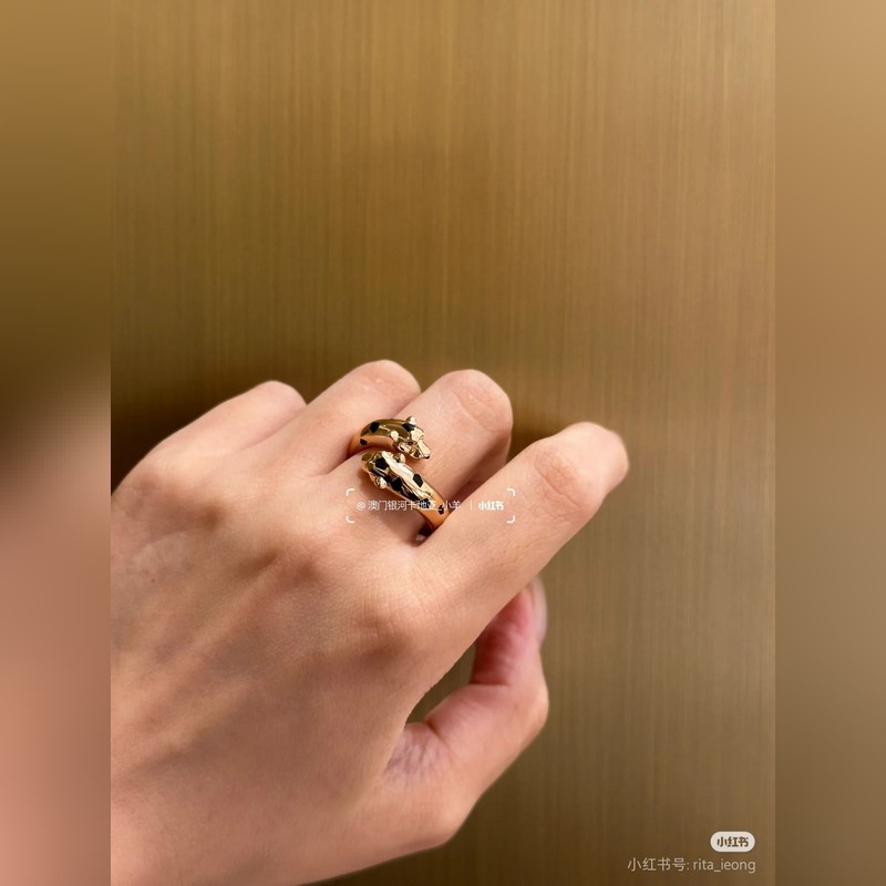 卡地亞 Cartier雙頭豹子戒指