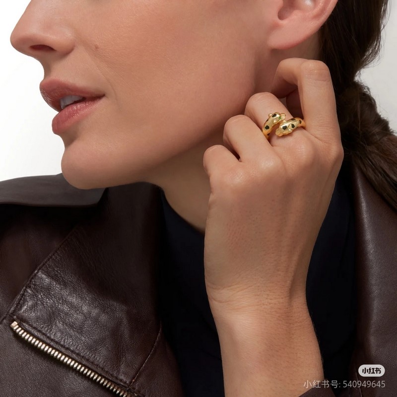 卡地亞 Cartier雙頭豹子戒指