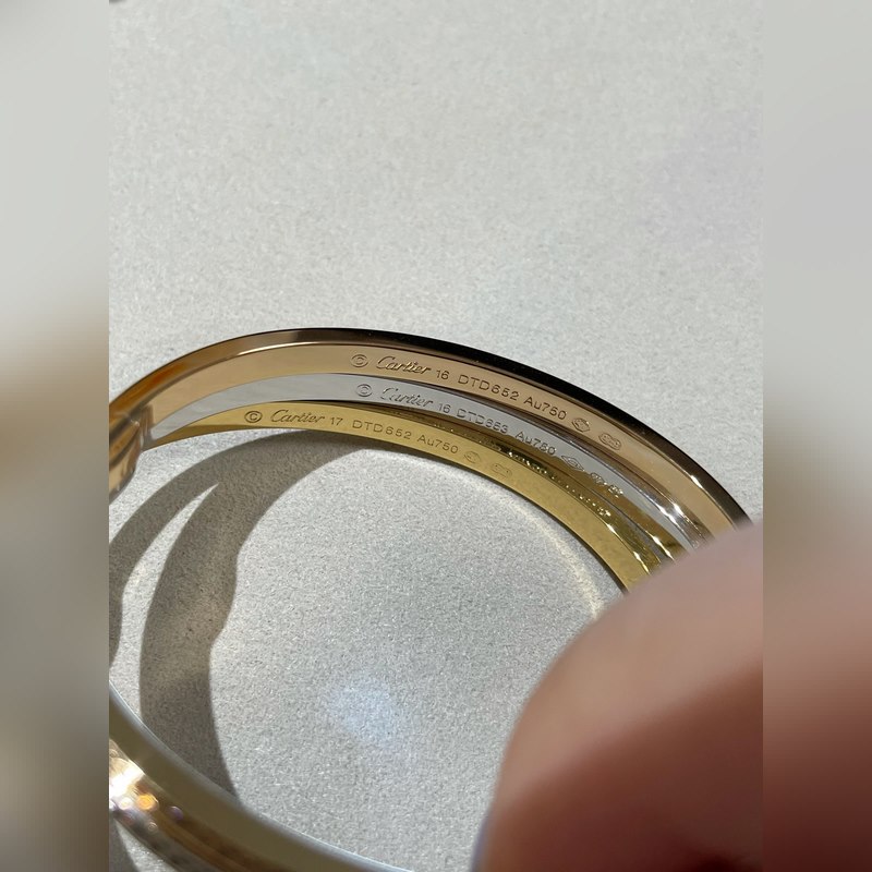 [原單對(duì)版] (配全套包裝) 卡地亞 Cartier窄版滿天星手鐲 三色現(xiàn)貨