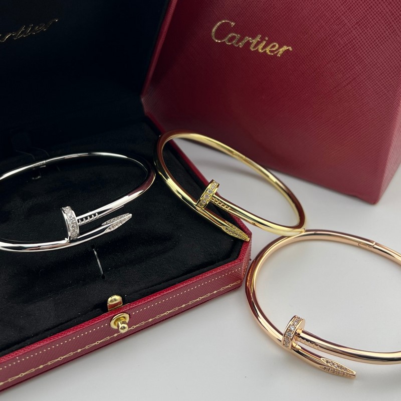 [原單對版] (配全套包裝) 卡地亞 Cartier系列 高版鑲鑽玫瑰金白金金