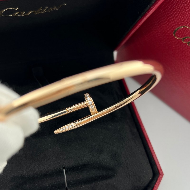 [原單對版] (配全套包裝) 卡地亞 Cartier系列 高版鑲鑽玫瑰金白金金