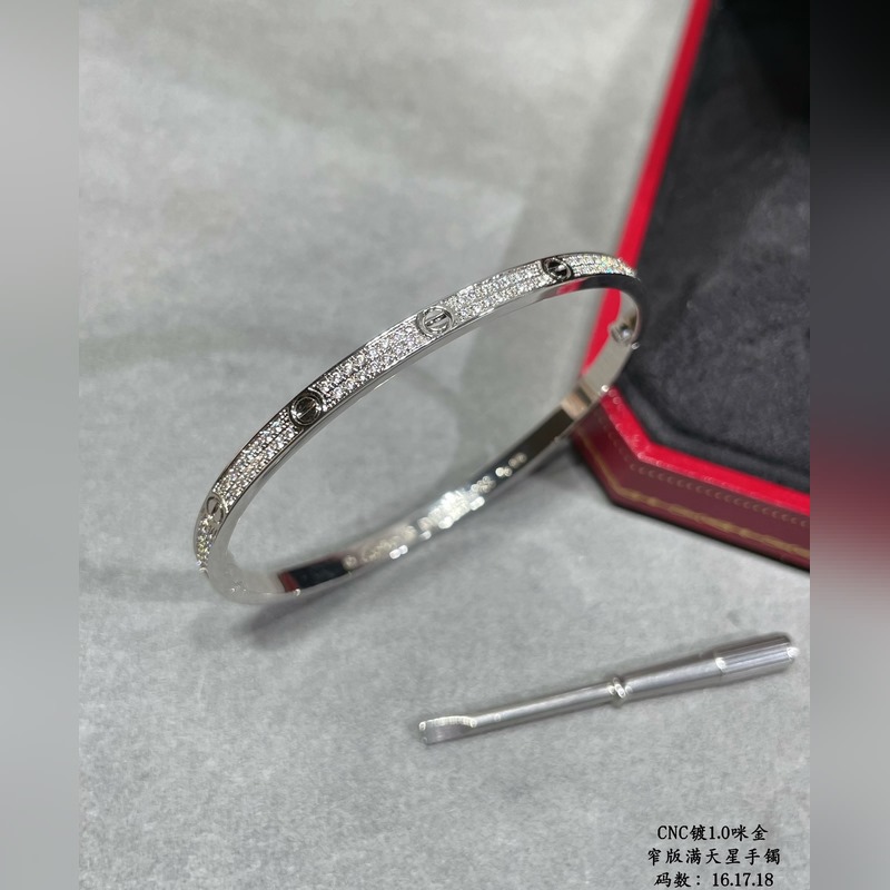 [原單對版] (配全套包裝) 卡地亞 Cartier窄版滿天星二代CNC手鑲鑽