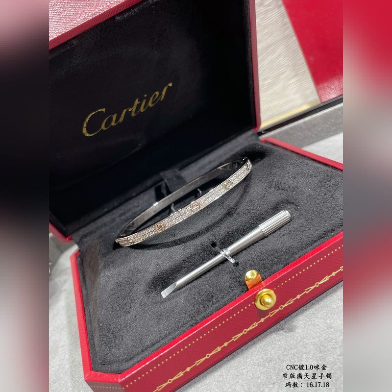 [原單對版] (配全套包裝) 卡地亞 Cartier窄版滿天星二代CNC手鑲鑽