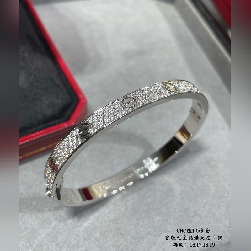[原單對版] (配全套包裝) 卡地亞 Cartier寬版滿天星二代CNC手鑲鑽