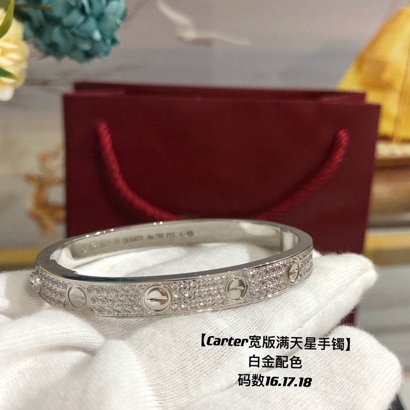 [原單對版] (配全套包裝) 卡地亞 Cartierlove手鐲寬版，硬貨哦