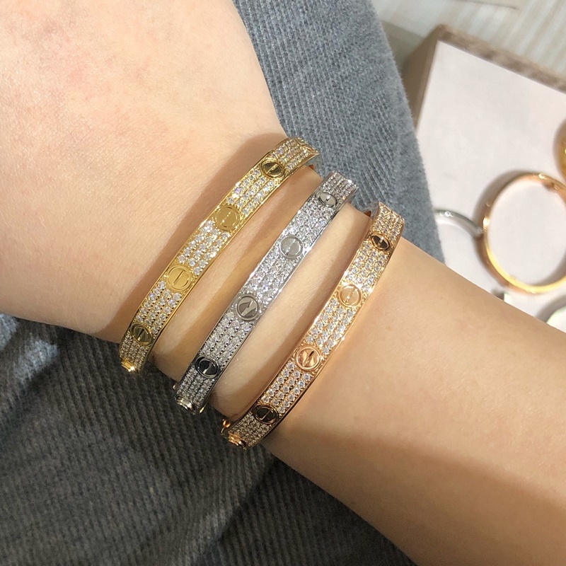 [原單對版] (配全套包裝) 卡地亞 Cartierlove手鐲寬版，硬貨哦