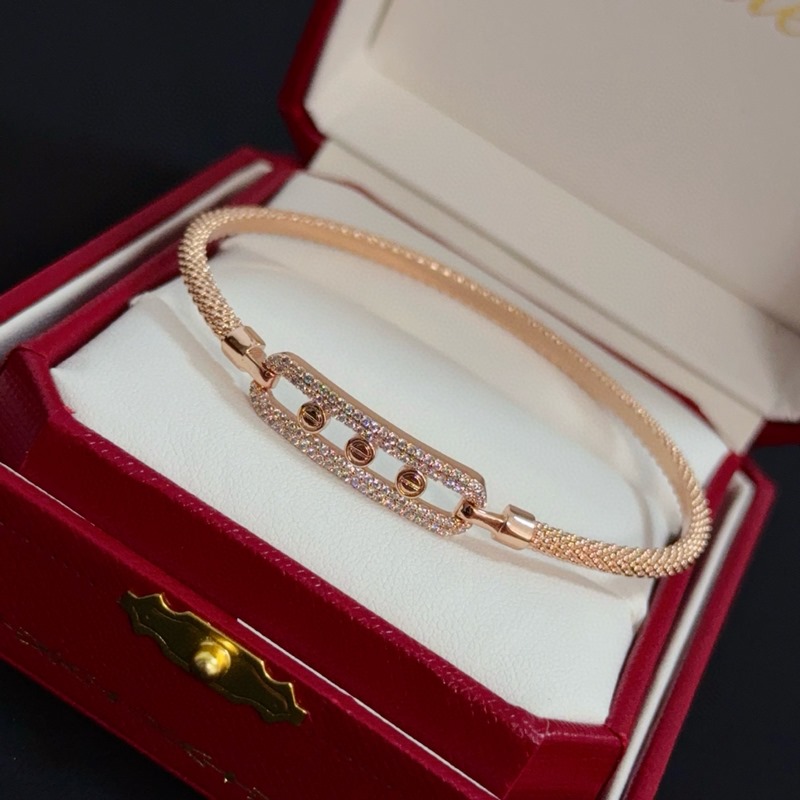 [原單對(duì)版] (配全套包裝) 卡地亞 Cartier鑲鑽手鐲 高端定制版本 鑲