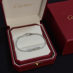 [原單對版] (配全套包裝) 卡地亞 Cartier鑲鑽手鍊，高端定制版本 鑲