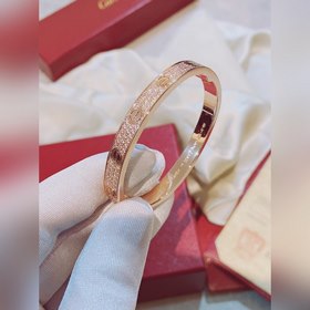 [原單對版] (配全套包裝) 卡地亞 Cartier寬版滿天星手鐲佩戴上手 比較