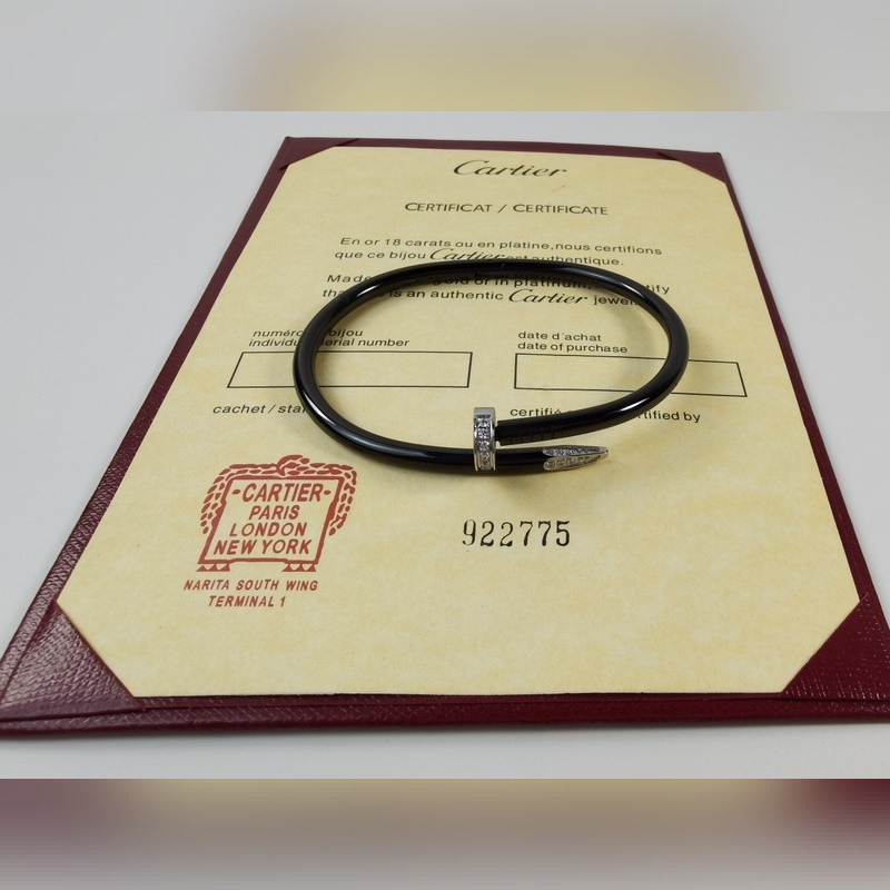 [原單對版] (配全套包裝) 卡地亞 Cartier 帶鑽釘子手鐲 JUST