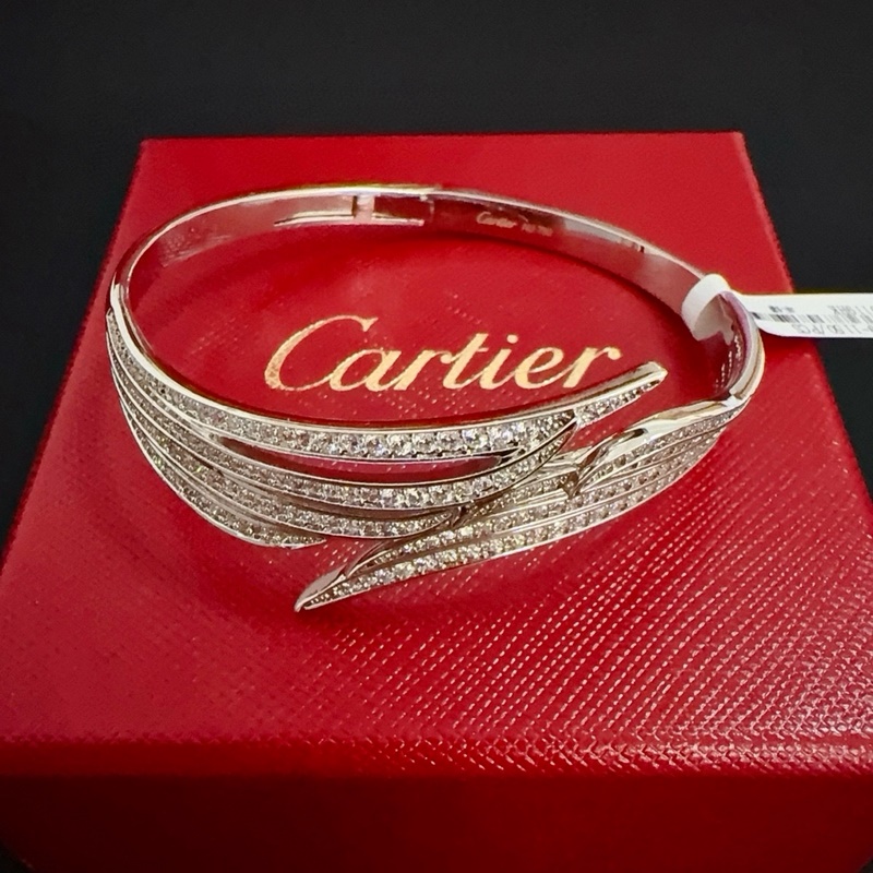 [原單對(duì)版](配全套包裝) 卡地亞 Cartier羽毛鑲鑽手鐲 高端定制版本 鑲