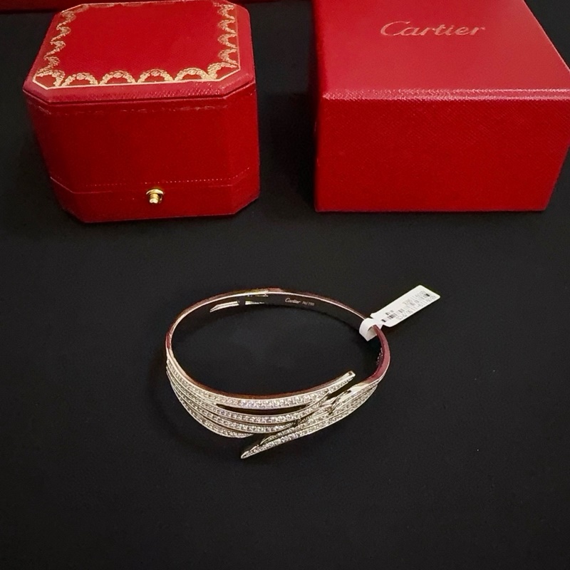 [原單對(duì)版](配全套包裝) 卡地亞 Cartier羽毛鑲鑽手鐲 高端定制版本 鑲