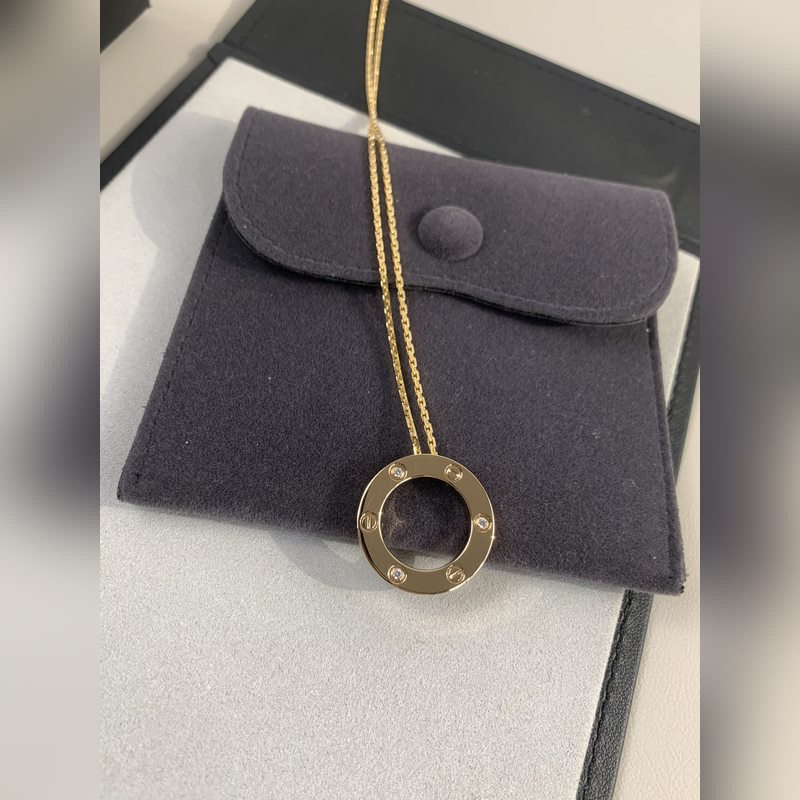 [原單對版] (配全套包裝) 三鑽大餅項鍊 love系列[色色R]大餅項鍊 很