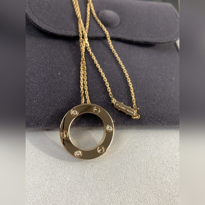 [原單對版] (配全套包裝) 三鑽大餅項鍊 love系列[色色R]大餅項鍊 很