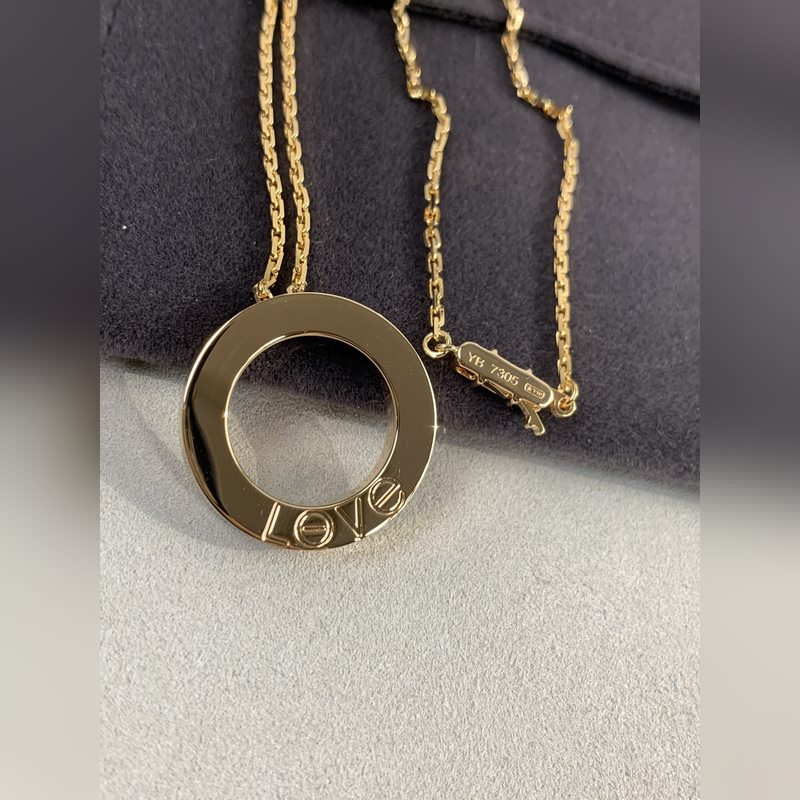 [原單對版] (配全套包裝) 三鑽大餅項鍊 love系列[色色R]大餅項鍊 很