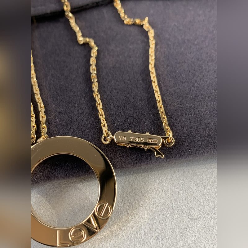 [原單對版] (配全套包裝) 三鑽大餅項鍊 love系列[色色R]大餅項鍊 很