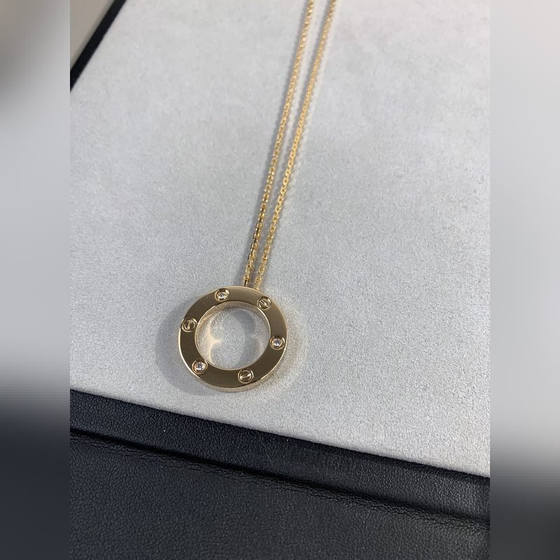 [原單對版] (配全套包裝) 三鑽大餅項鍊 love系列[色色R]大餅項鍊 很