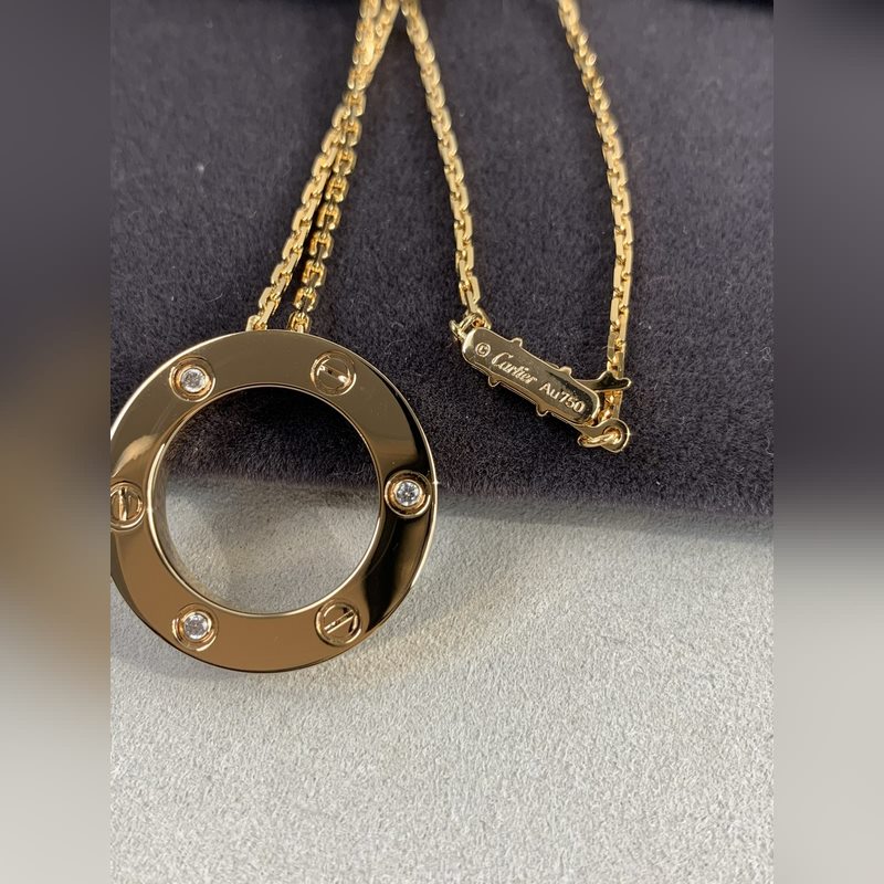 [原單對版] (配全套包裝) 三鑽大餅項鍊 love系列[色色R]大餅項鍊 很