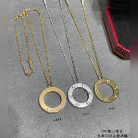 [原單對(duì)版] (配全套包裝) 卡地亞 CartierLOVE光面大餅項(xiàng)鍊 實(shí)拍