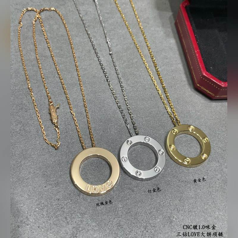 [原單對(duì)版] (配全套包裝) 卡地亞 CartierLOVE三鑽大餅項(xiàng)鍊 實(shí)拍