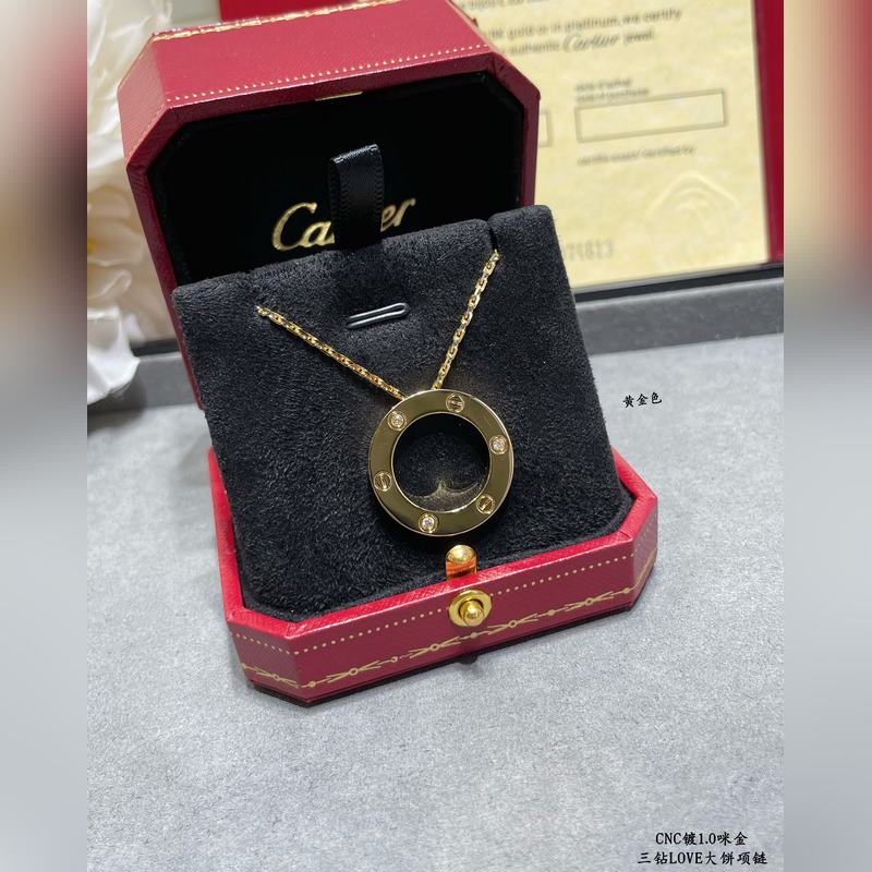 [原單對(duì)版] (配全套包裝) 卡地亞 CartierLOVE三鑽大餅項(xiàng)鍊 實(shí)拍