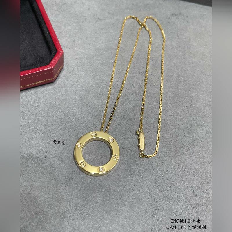 [原單對(duì)版] (配全套包裝) 卡地亞 CartierLOVE三鑽大餅項(xiàng)鍊 實(shí)拍