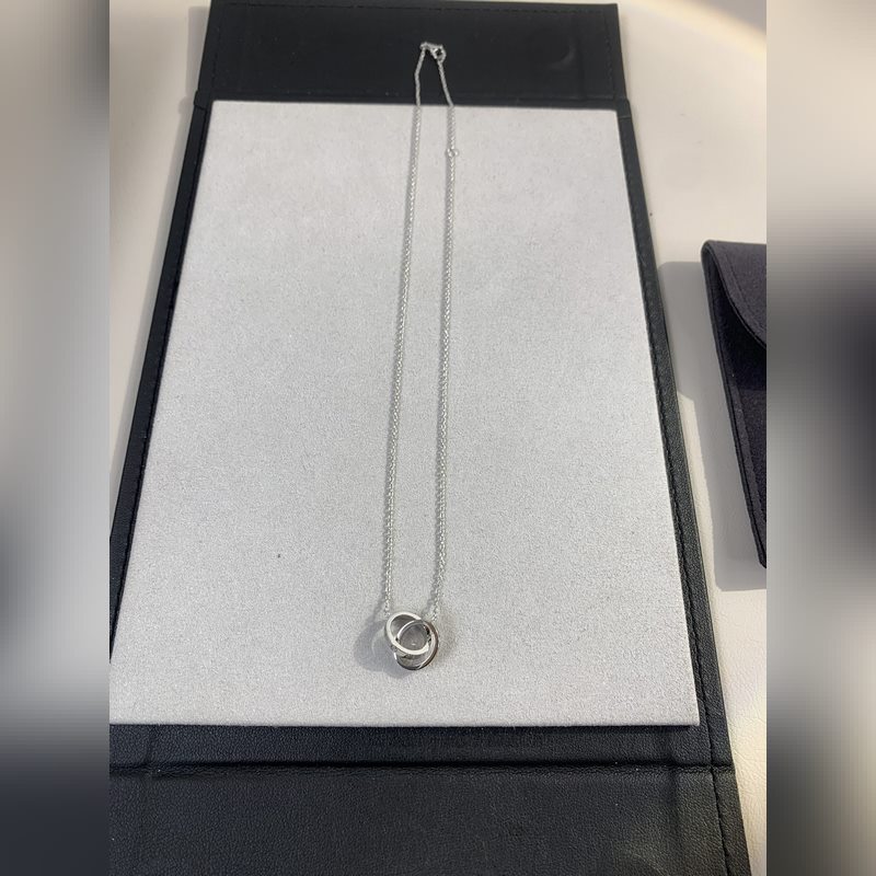 [原單頂級] (配全套包裝) love雙環(huán)項(xiàng)鍊玫瑰金 經(jīng)典的卡地亞 Cartie